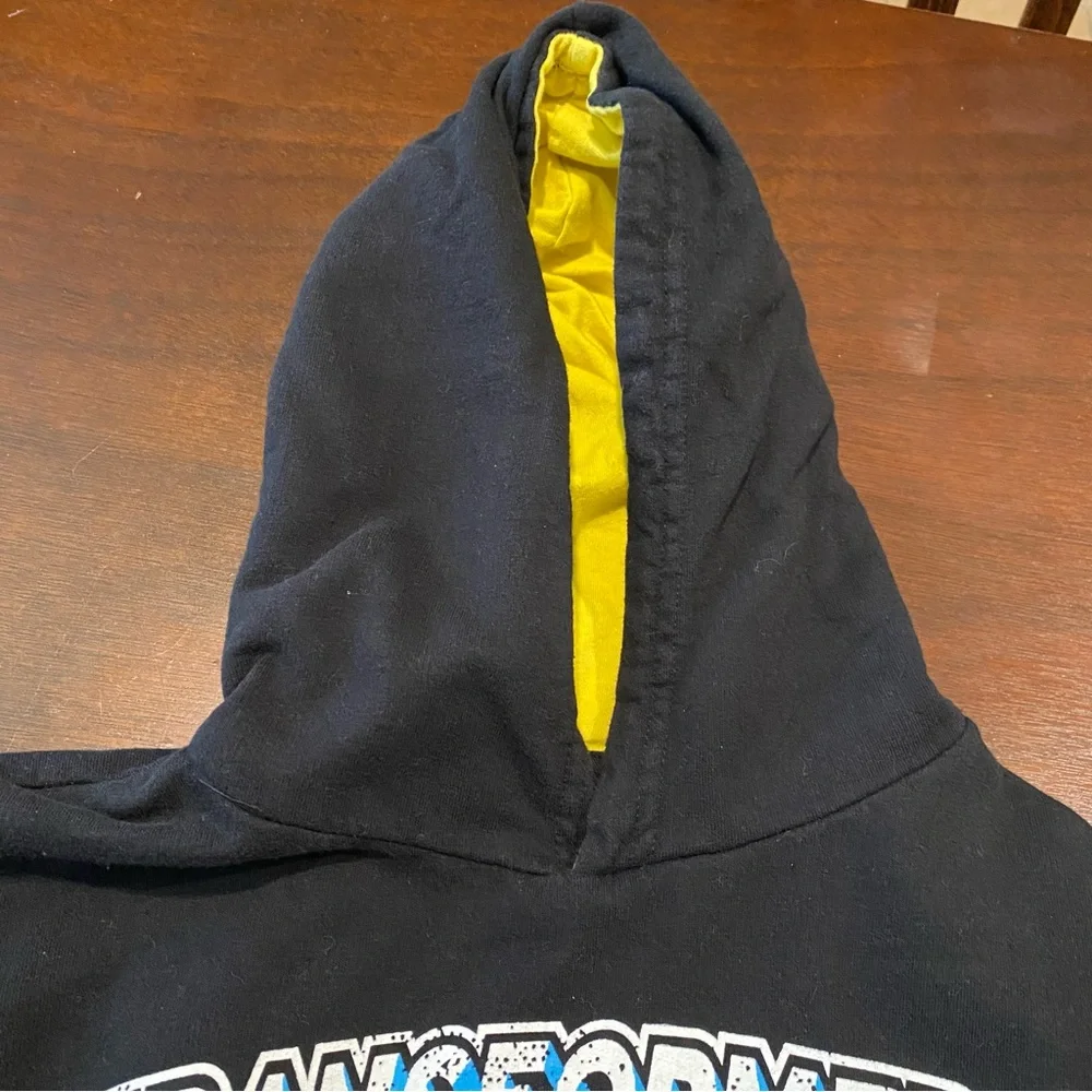 Bumblebee sweatshirt by Transformers with hood black yellow kids shirt size 7/8